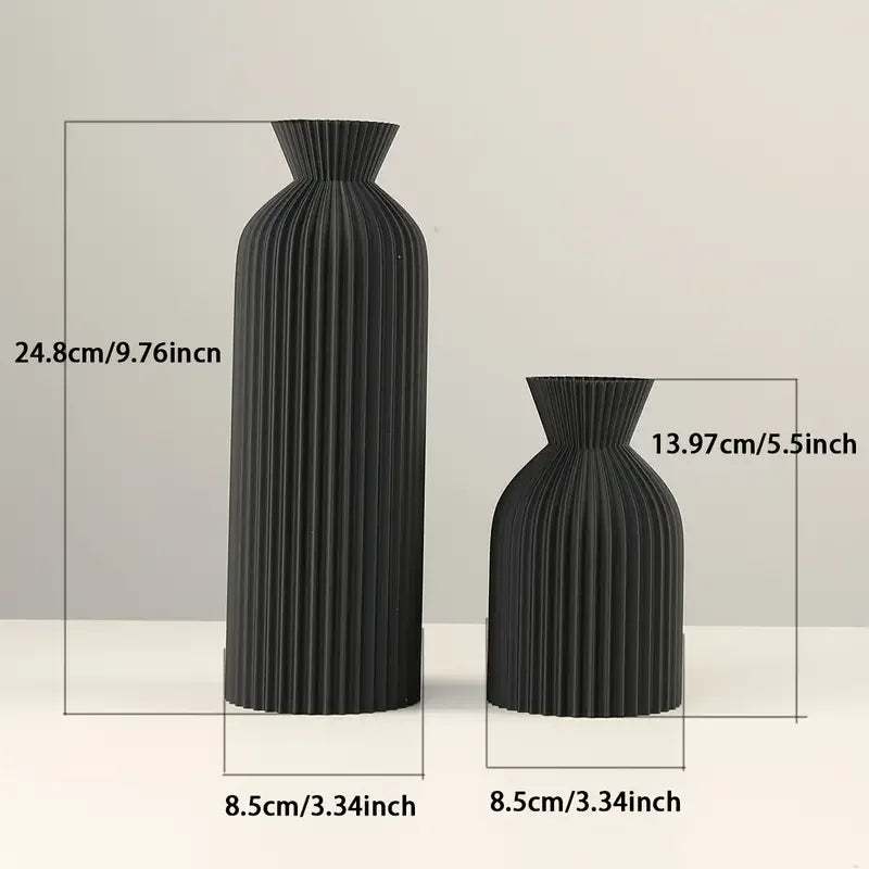 OBSIDIENNE | Le Vase Sculptural Côtelé