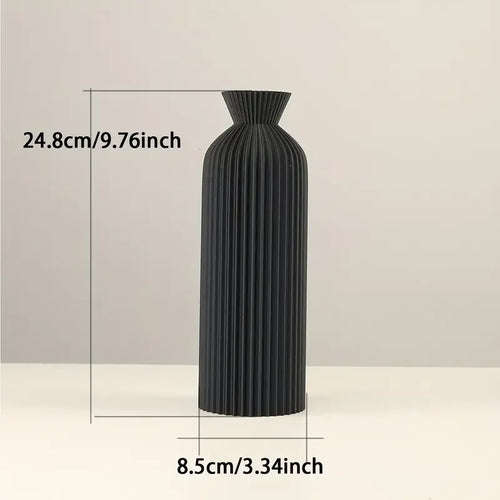 OBSIDIENNE | Le Vase Sculptural Côtelé